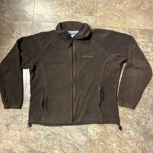 Columbia brand women’s extra large brown zip up jacket sweater